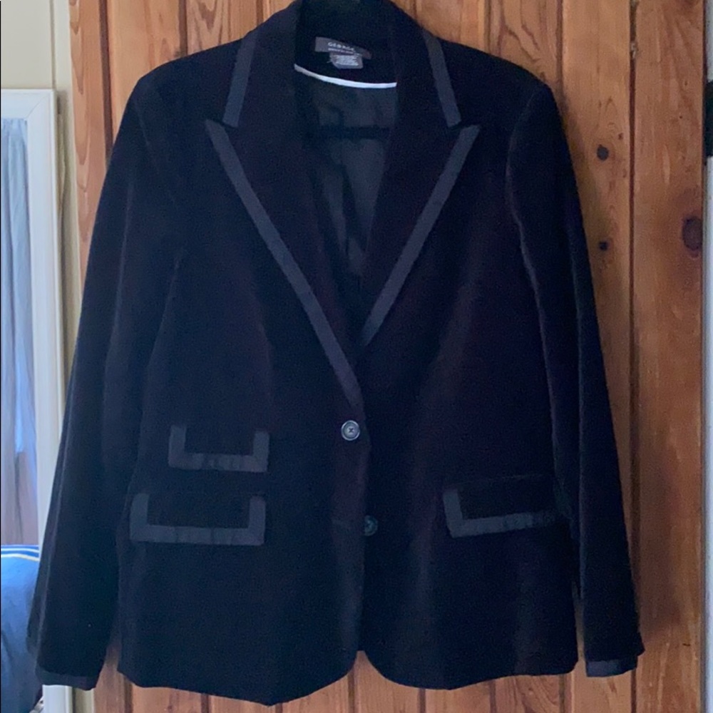 Gorgeous Velvet Blazer w/ Ribbon Trim SZ 16